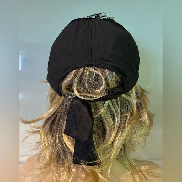 Steve Madden Black Satin Lined Ponytail Cap
Adjustable Tie Back NWT - Picture 5 of 12